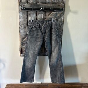 Levi's Women's Black Washed Straight-Leg Jeans
